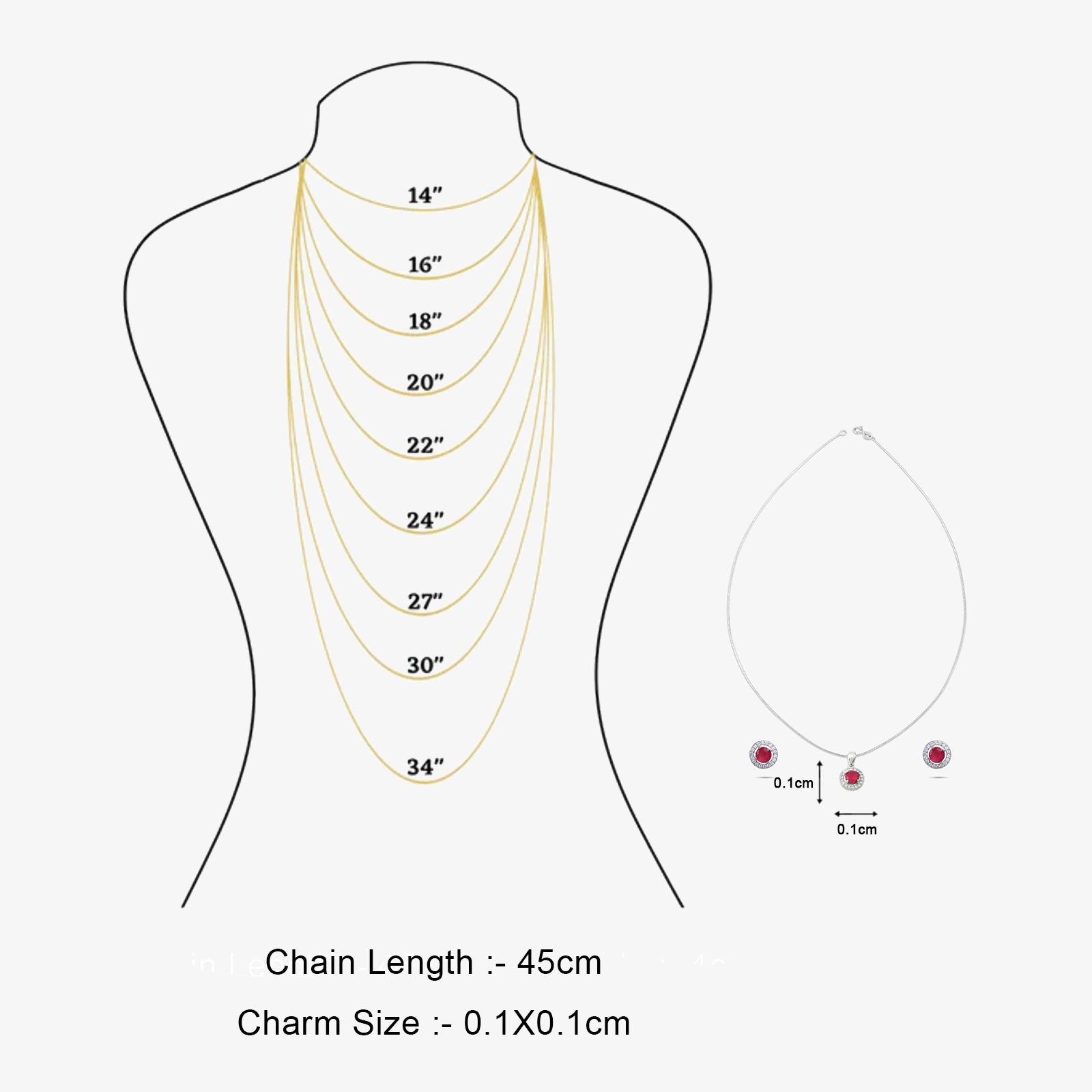 Round Shape Pink Stone Studded Silver Pendant & Earrings Set - Tweov Jewels