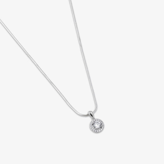 Round Shape Silver Pendant & Earrings Set - Tweov Jewels