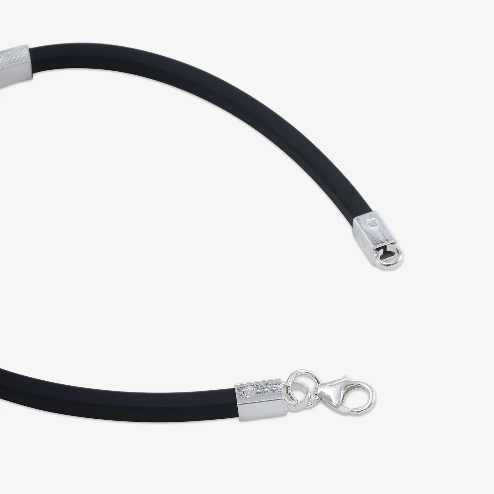 Silver Black Band Bracelet - Tweov Jewels