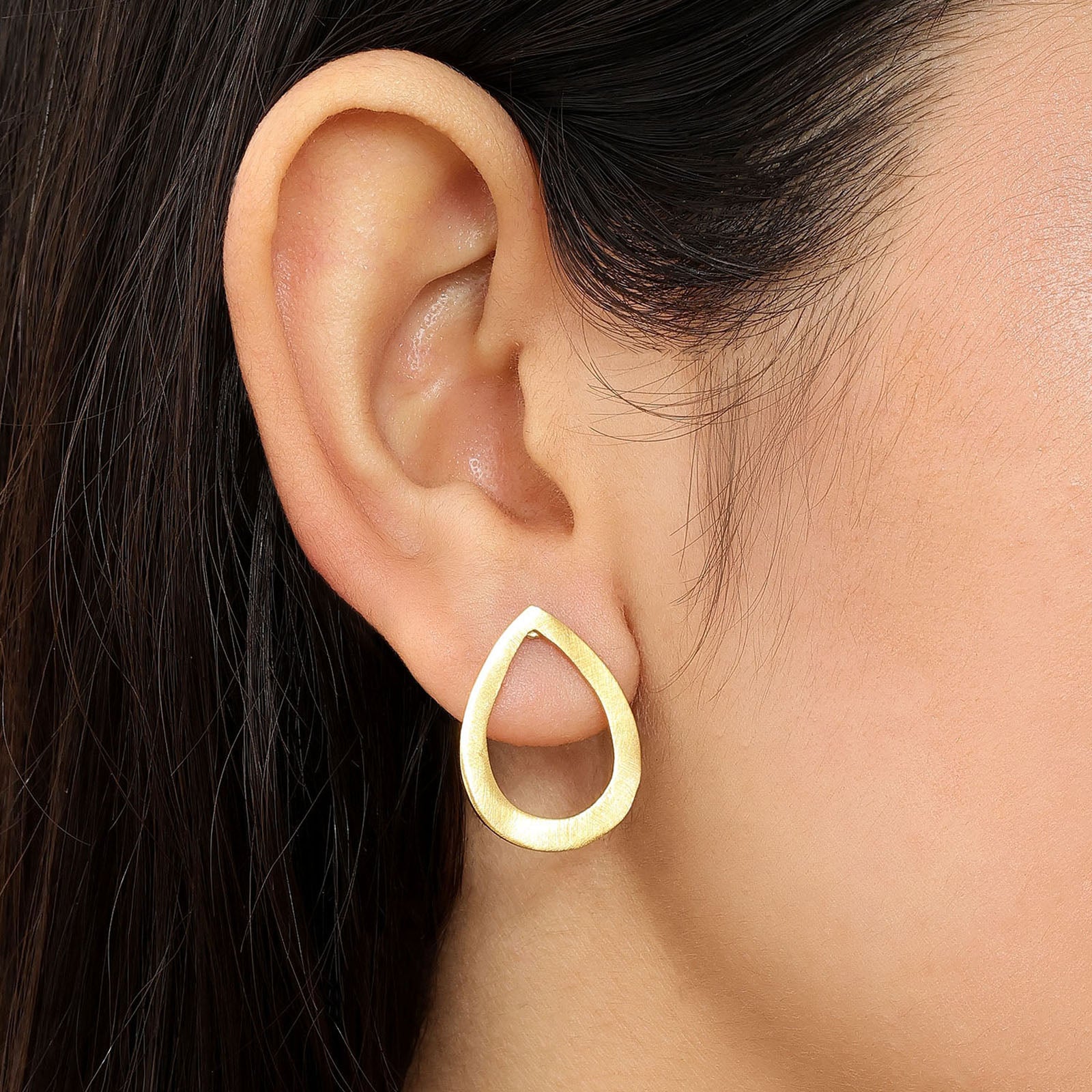 Pure Silver Earrings - Timeless Beauty Of Gold Plated Dew Drop