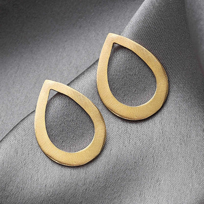 Pure Silver Earrings - Timeless Beauty Of Gold Plated Dew Drop