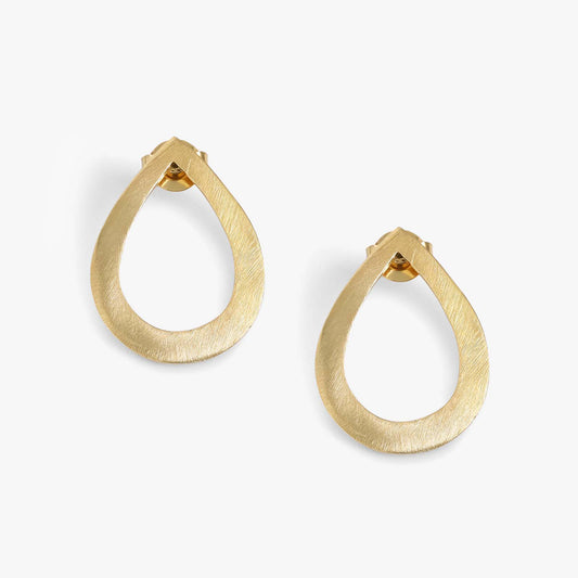 Pure Silver Earrings - Timeless Beauty Of Gold Plated Dew Drop