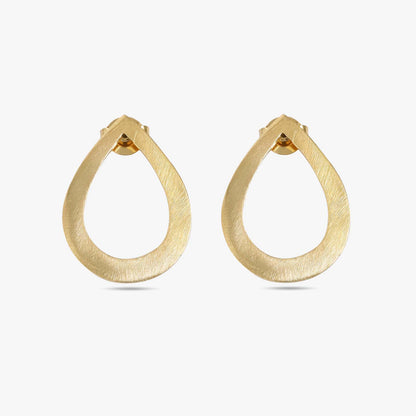 Pure Silver Earrings - Timeless Beauty Of Gold Plated Dew Drop
