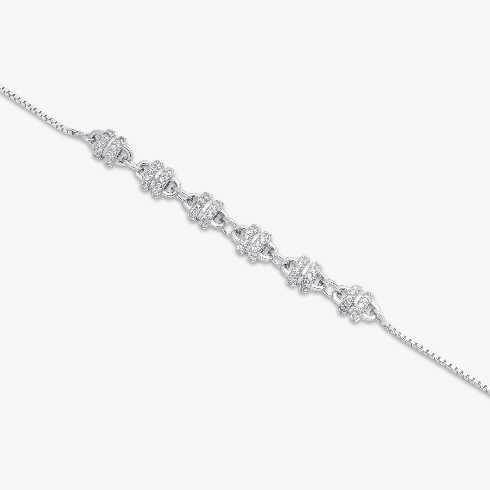 Designer Silver Beads Chain Anklet for Women - Tweov Jewels