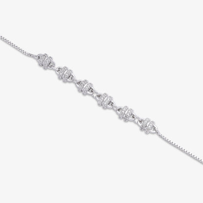 Designer Silver Beads Chain Anklet for Women - Tweov Jewels