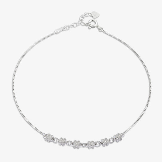 Designer Silver Beads Chain Anklet for Women - Tweov Jewels