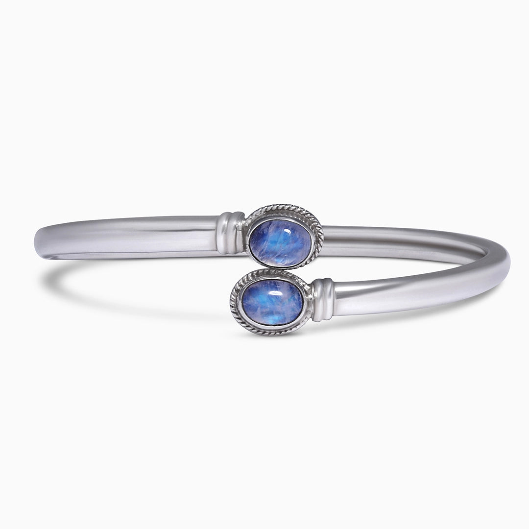 moonstone bracelet - Pure 925 Silver Bracelet &#8211; Shimmering With Moonstone