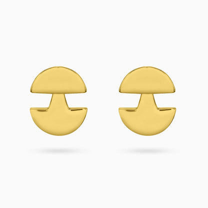 Silver stud - Pure Silver Earrings &#8211; Modernized 3 in 1 Gold Stud