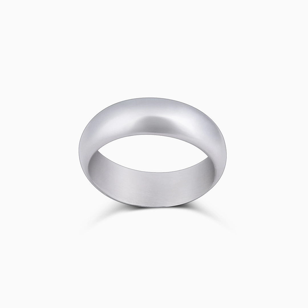 Mens Collection - Pure Silver Ring &#8211; Retro Rim Plain Model