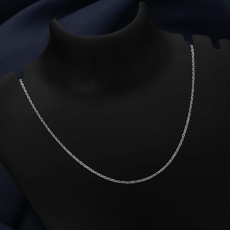 Curb Chain - Pure 925 Silver Chain &#8211; Sterling Curb Design For Women