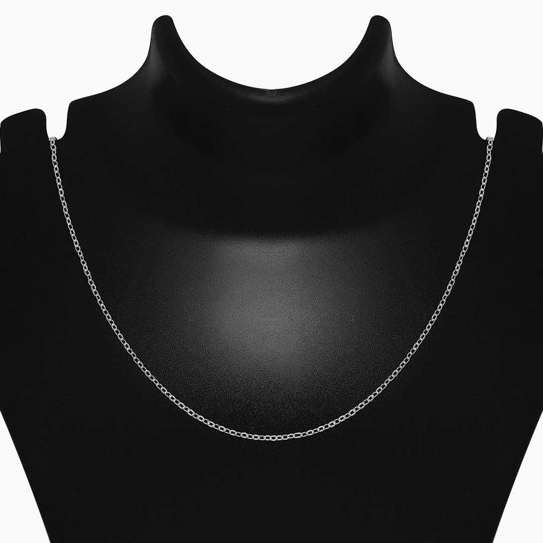 Silver Chains - Pure 925 Silver Chain &#8211; Sterling Curb Design For Women