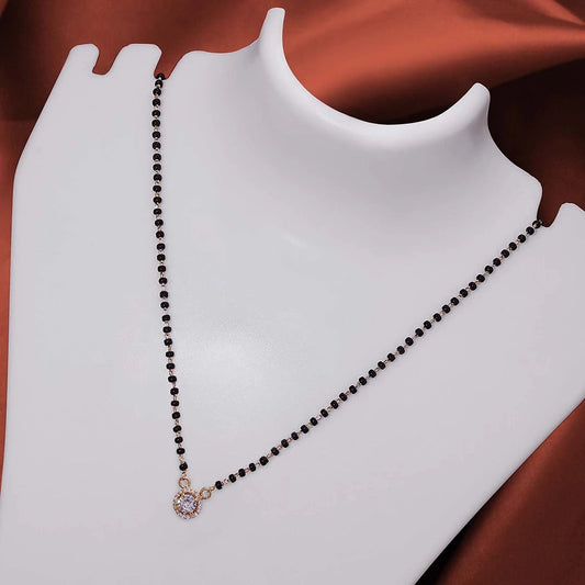 Locket Mangalsutra - Pure Silver Mangalsutra &#8211; Made With Mini CZ Stone