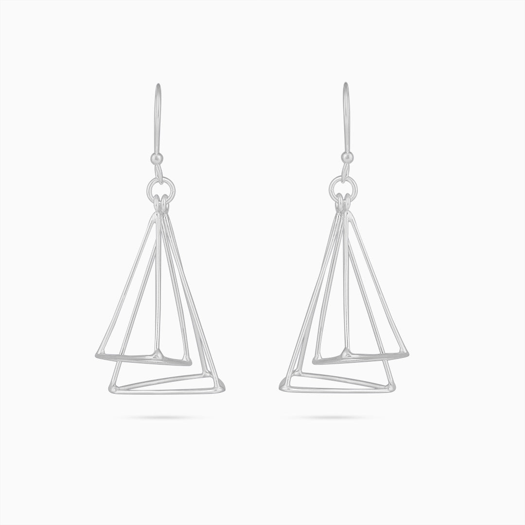 Silver Earrings - Pure Silver Earrings &#8211; Triad Tone Danglers