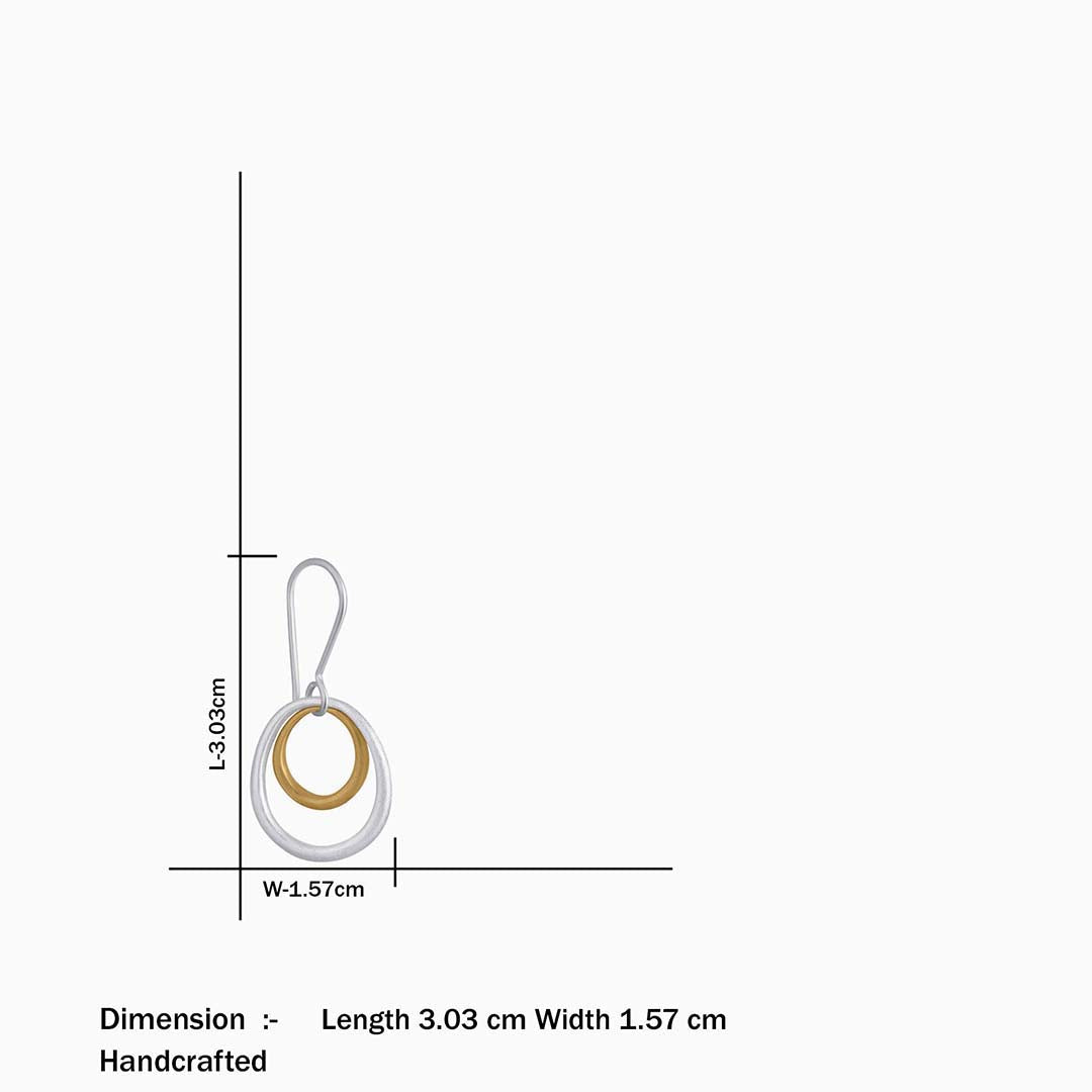 Great Summer Sale - Pure Silver Earrings &#8211; Double Tint Scratch Circles
