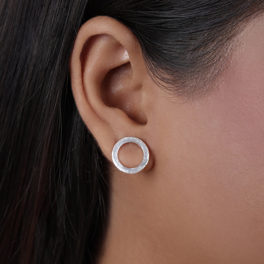 Silver Earrings - Pure Silver Earrings &#8211; Twin Band Model