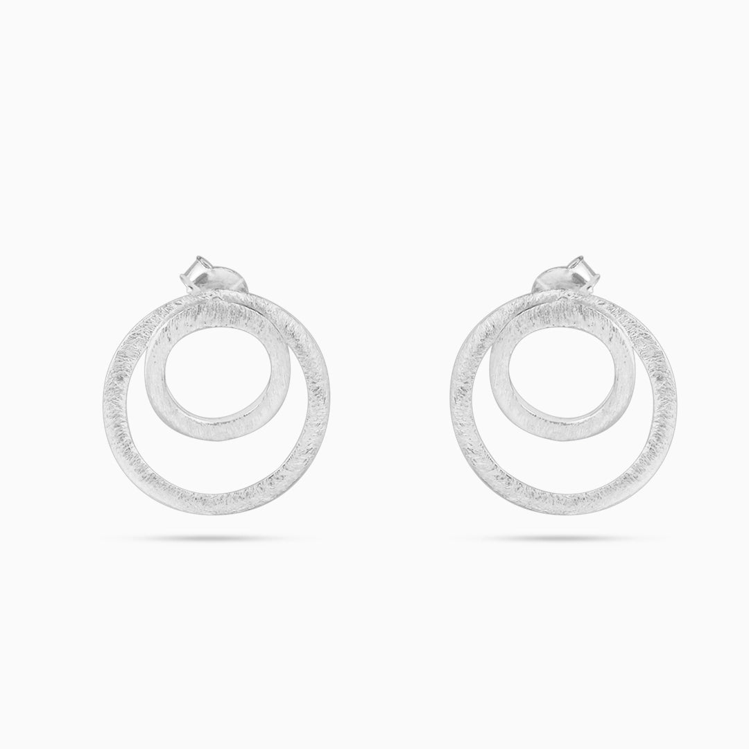 Great Summer Sale - Pure Silver Earrings &#8211; Twin Band Model