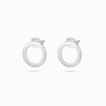 Silver Hoop Earrings - Pure Silver Earrings &#8211; Twin Band Model