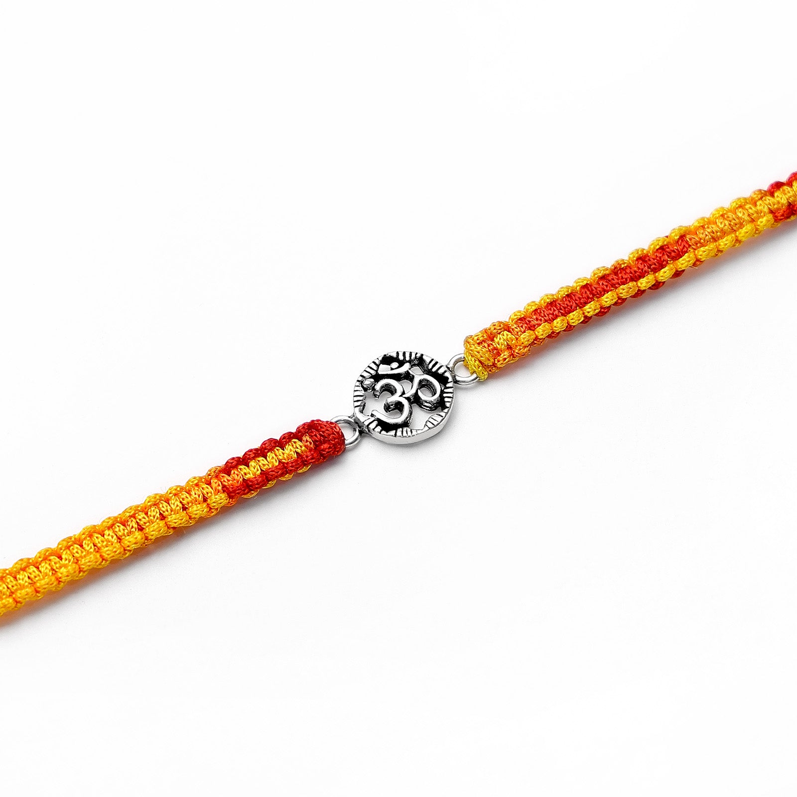 Om Symbol Silver Rakhi - Tweov Jewels