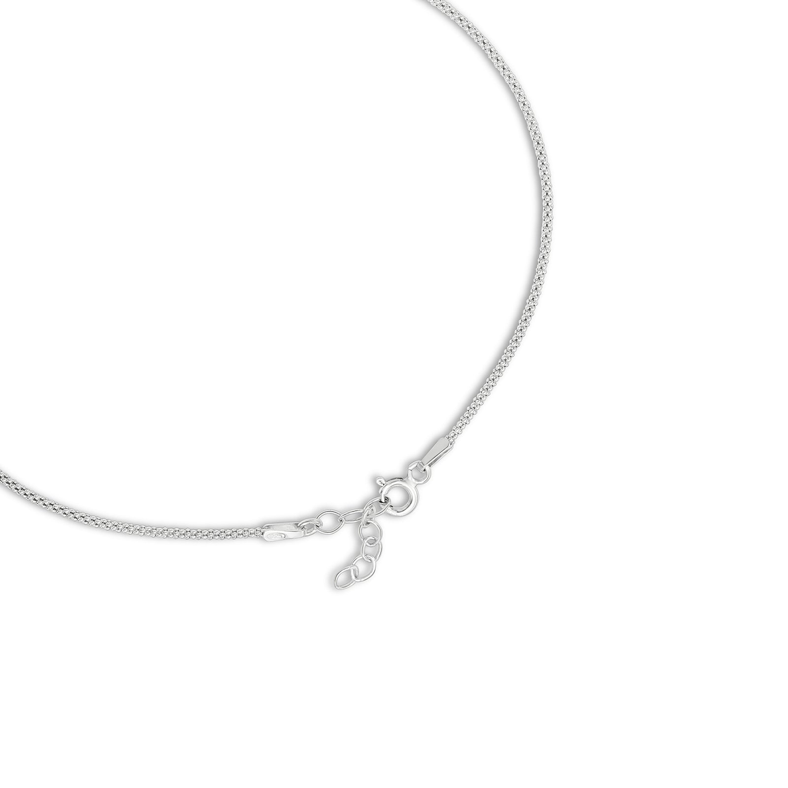 Braided Design Silver Anklet for Women - Tweov Jewels
