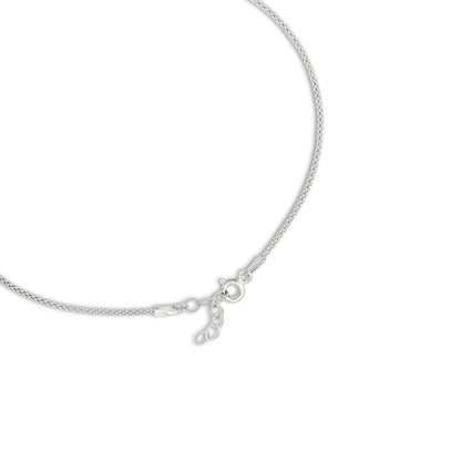 Braided Design Silver Anklet for Women - Tweov Jewels