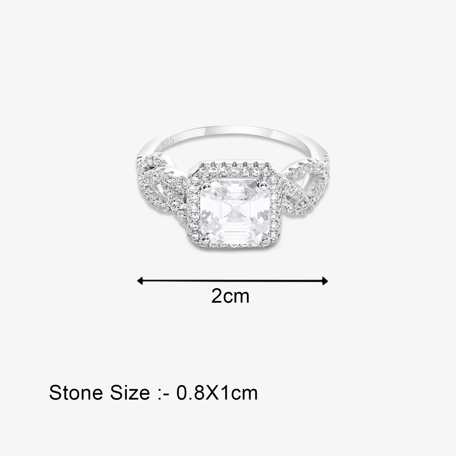 Stylish Floral Design Women Silver Ring - Tweov Jewels