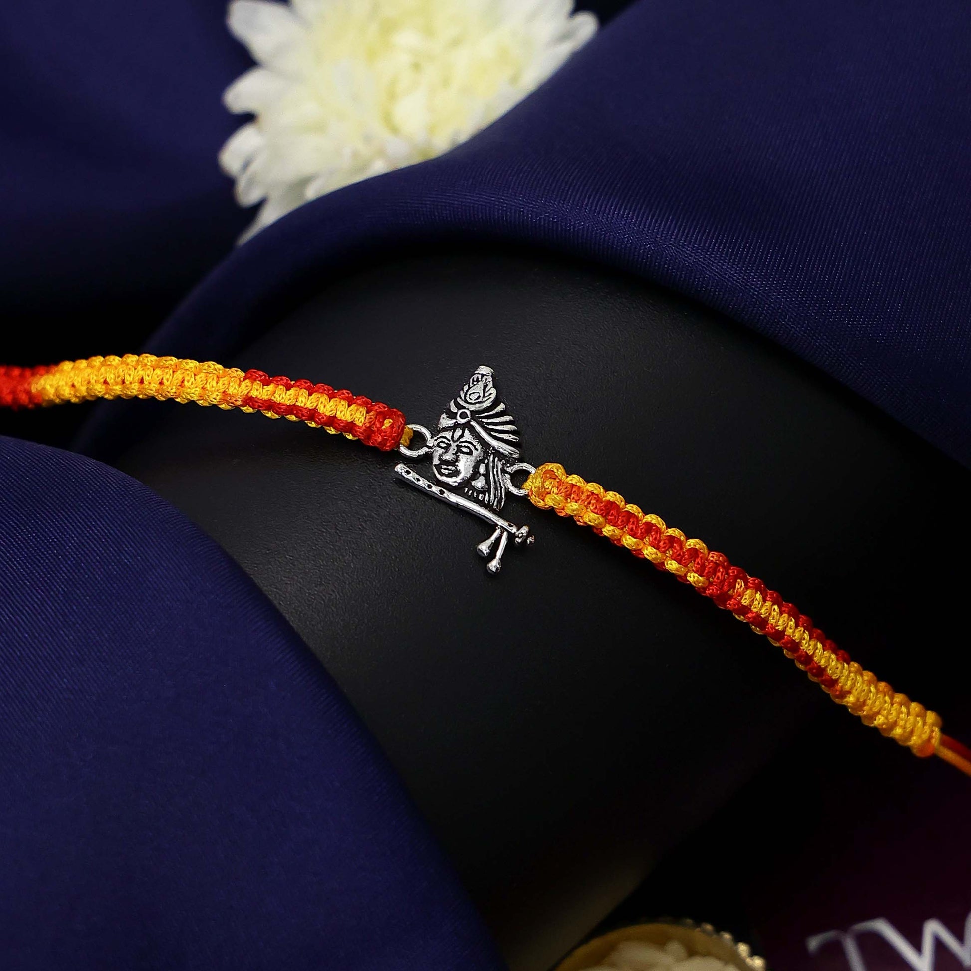 Original Silver Rakhi - Presence of Krishna With Never-ending Music - Tweov Jewels