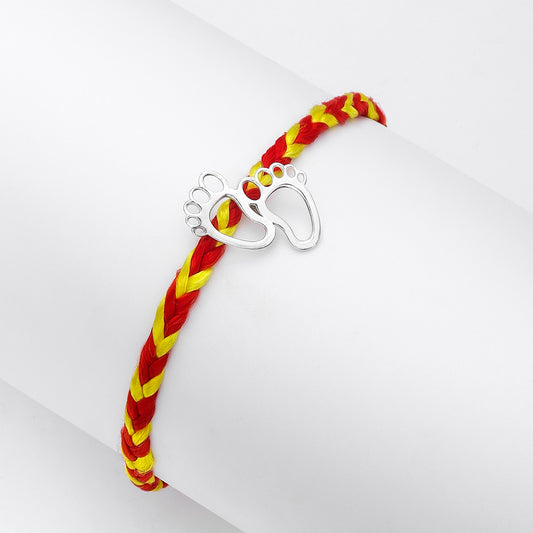 Baby Feet Silver Rakhi for Brother - Tweov Jewels