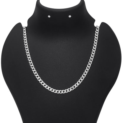 925 silver chain for man - Pure Silver Chain For Men &#8211; Matte Finish Curb Chain