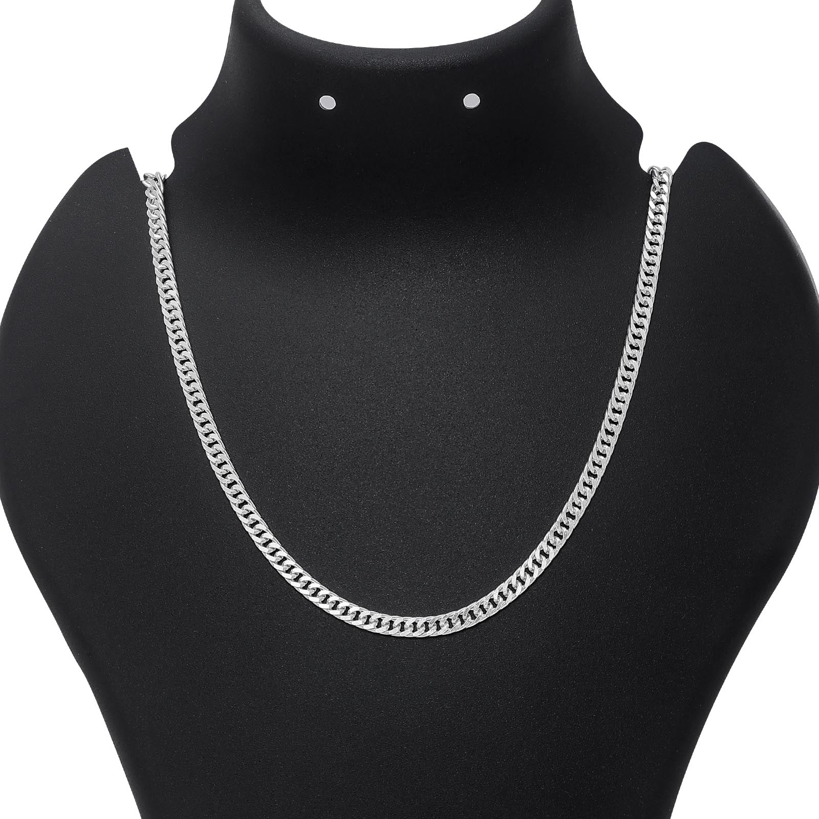 925 silver chain for man - Pure Silver Chain For Men &#8211; Textured Sturdy Cuban Link Light weight