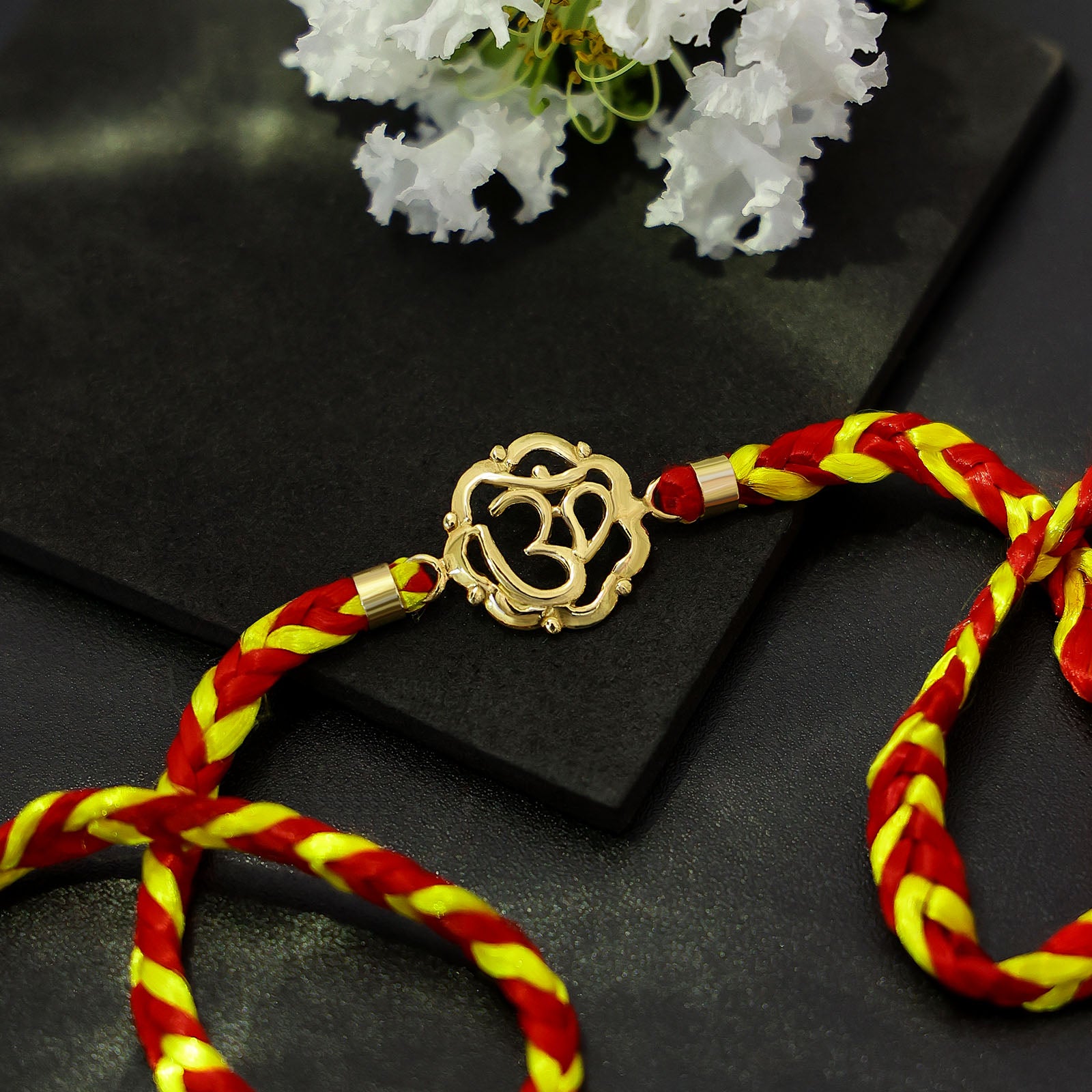 Original Silver Rakhi - Pure Silver Rakhi &#8211; Radiate Calmness with Om