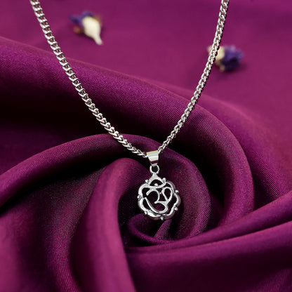 Silver Pendants - Pure 925 Silver Pendant &#8211; Tranquility of Om Charm