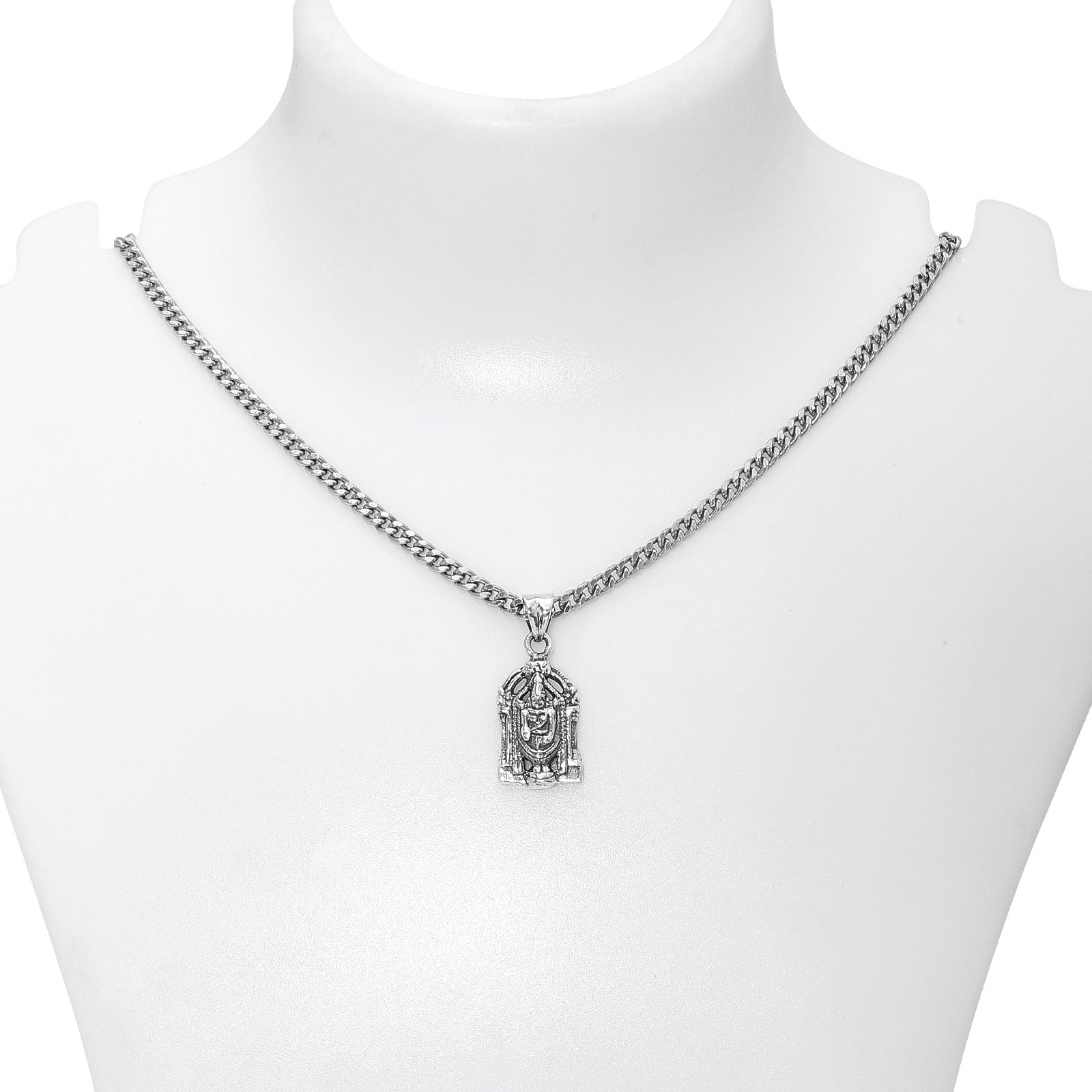 Spiritual Pendant - Pure Silver Pendant &#8211; Sacred Tirupati Balaji Blessing