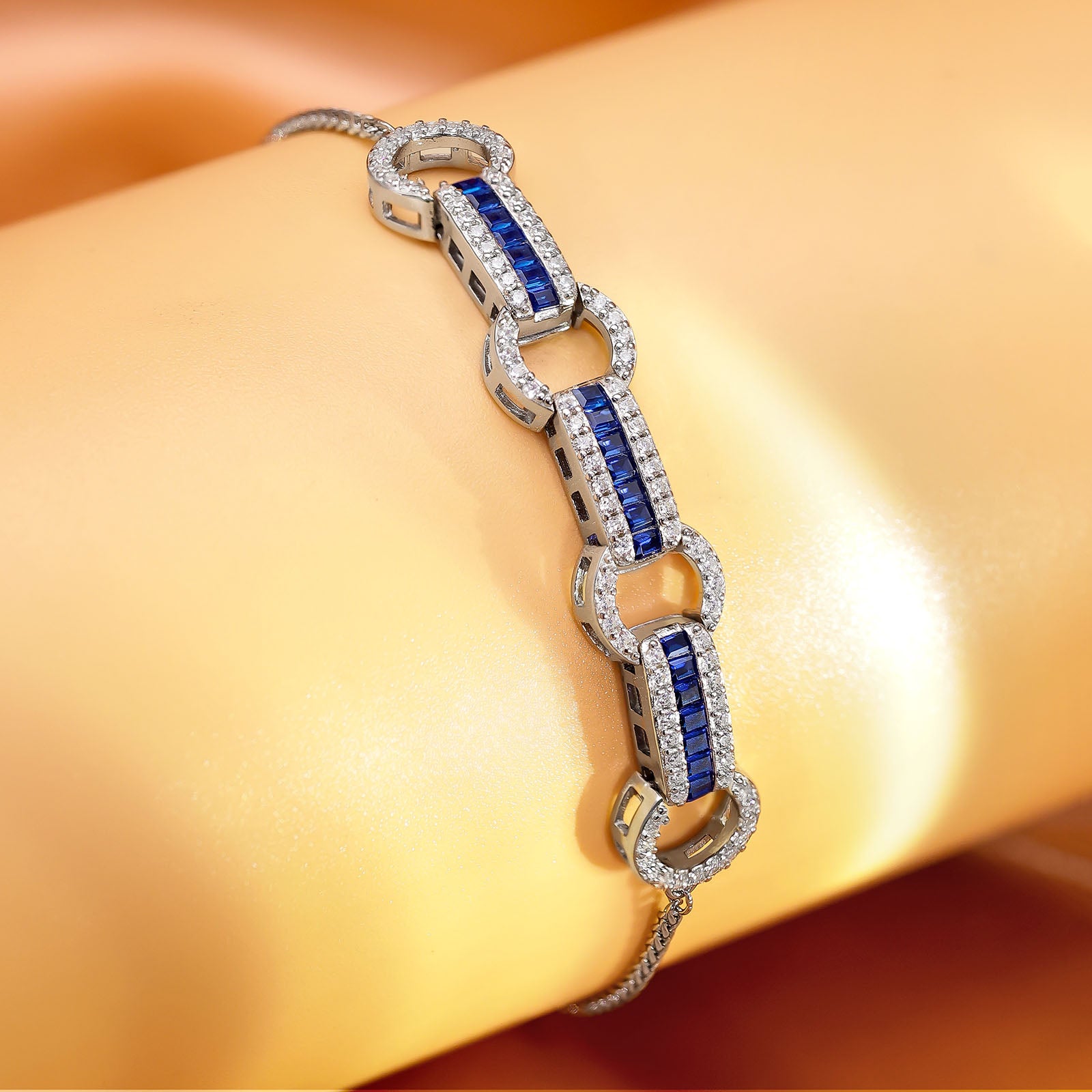 Bracelet with Blue Stone – Silver Touch of Royalty