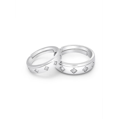 Uncategorized - Couple Rings – Silver Band for Everlasting Love