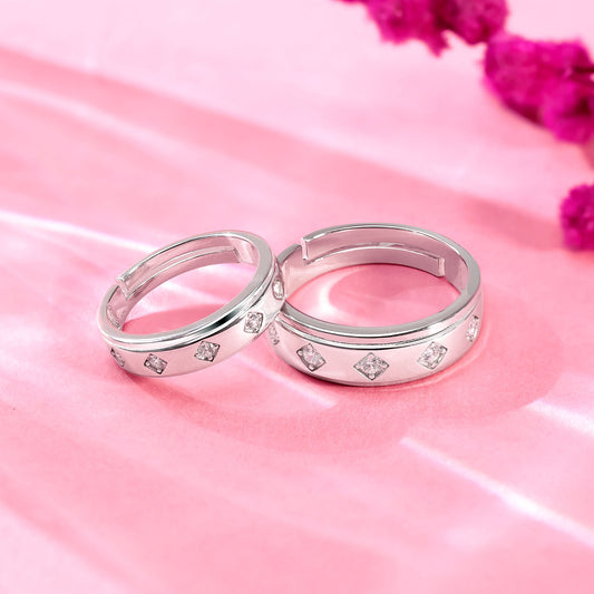 Uncategorized - Couple Rings – Silver Band for Everlasting Love