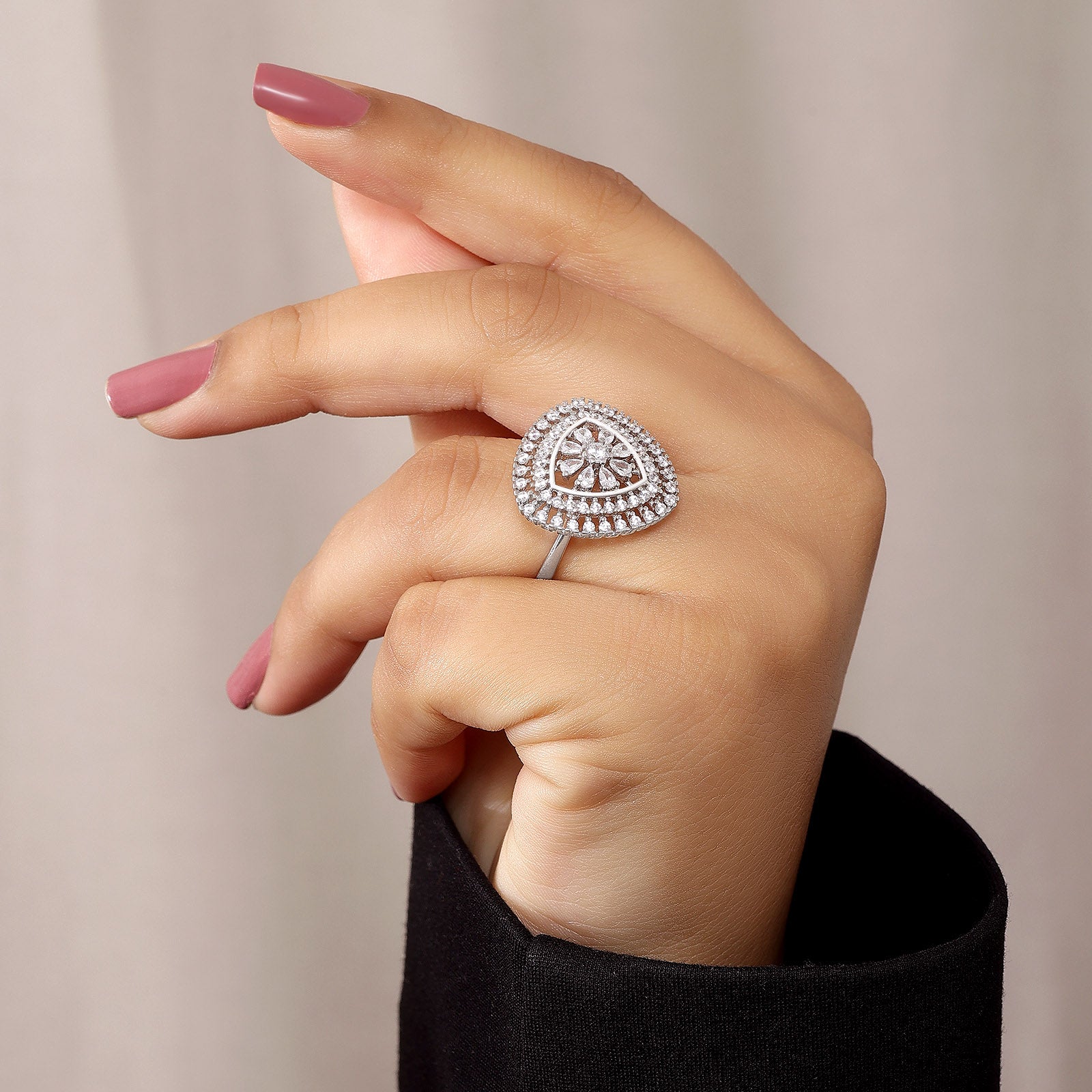 Silver Rings - Cubic Zirconia Ring For Women- 925 Sterling Silver