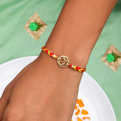 525 - Pure Silver Rakhi &#8211; Radiate Calmness with Om