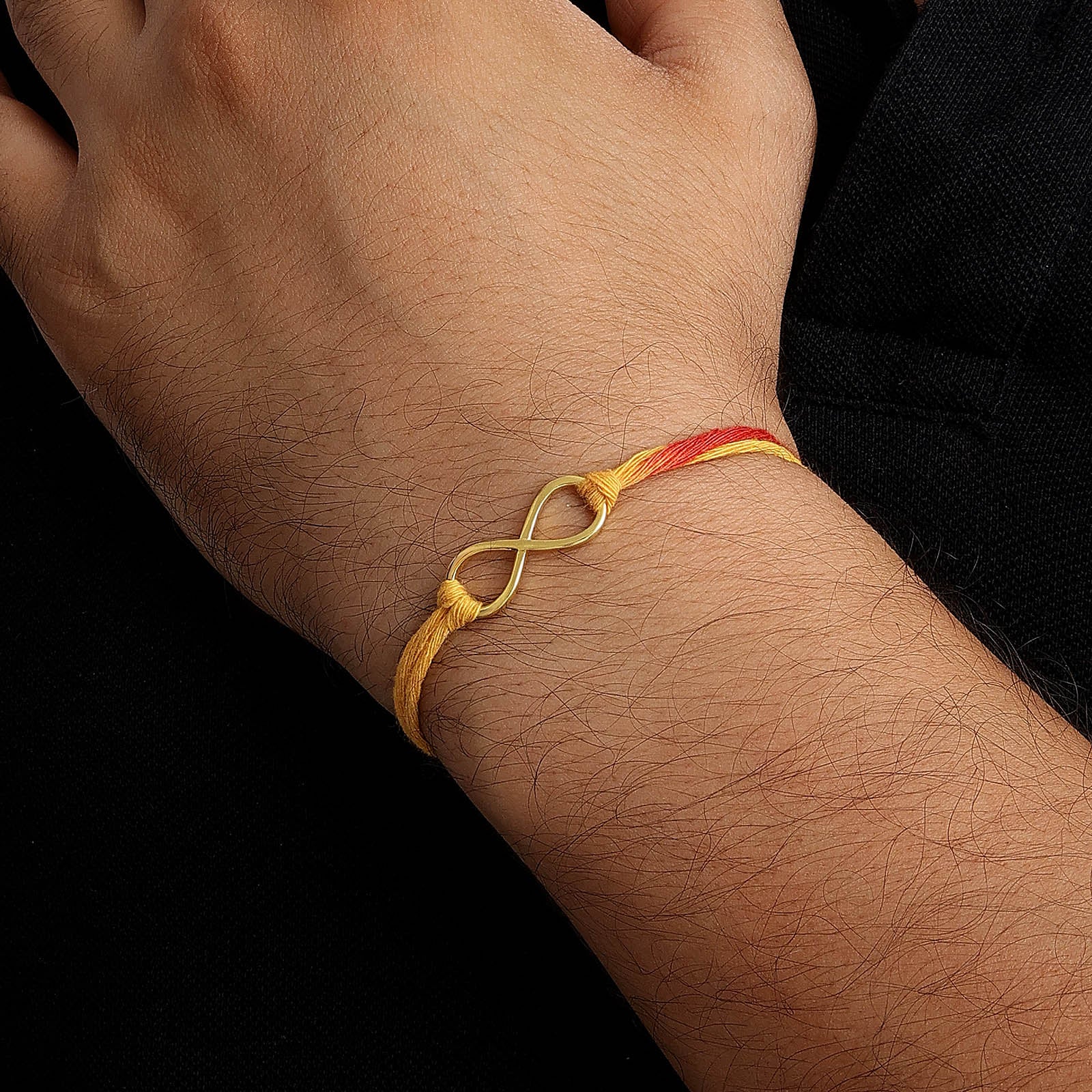 Pure 925 Gold plated Silver Rakhi - Representing Infinite Love For Siblings - Tweov Jewels