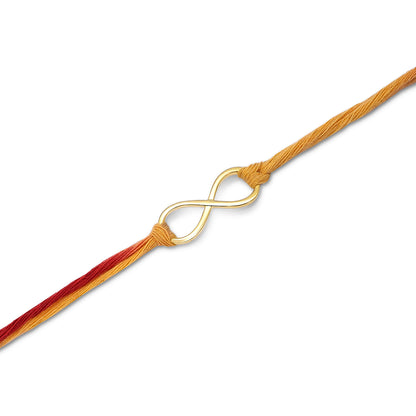 Pure 925 Gold plated Silver Rakhi - Representing Infinite Love For Siblings - Tweov Jewels