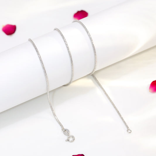 Uncategorized - Pure 925 Silver Chain &#8211; Sleek Silvery Serpent