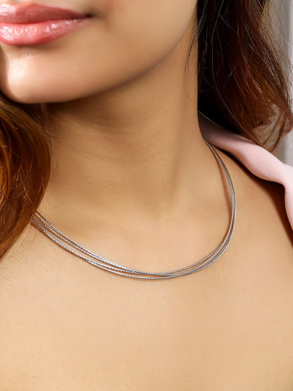 Neck Pieces - Pure 925 Silver Chain &#8211; Triple Power Link
