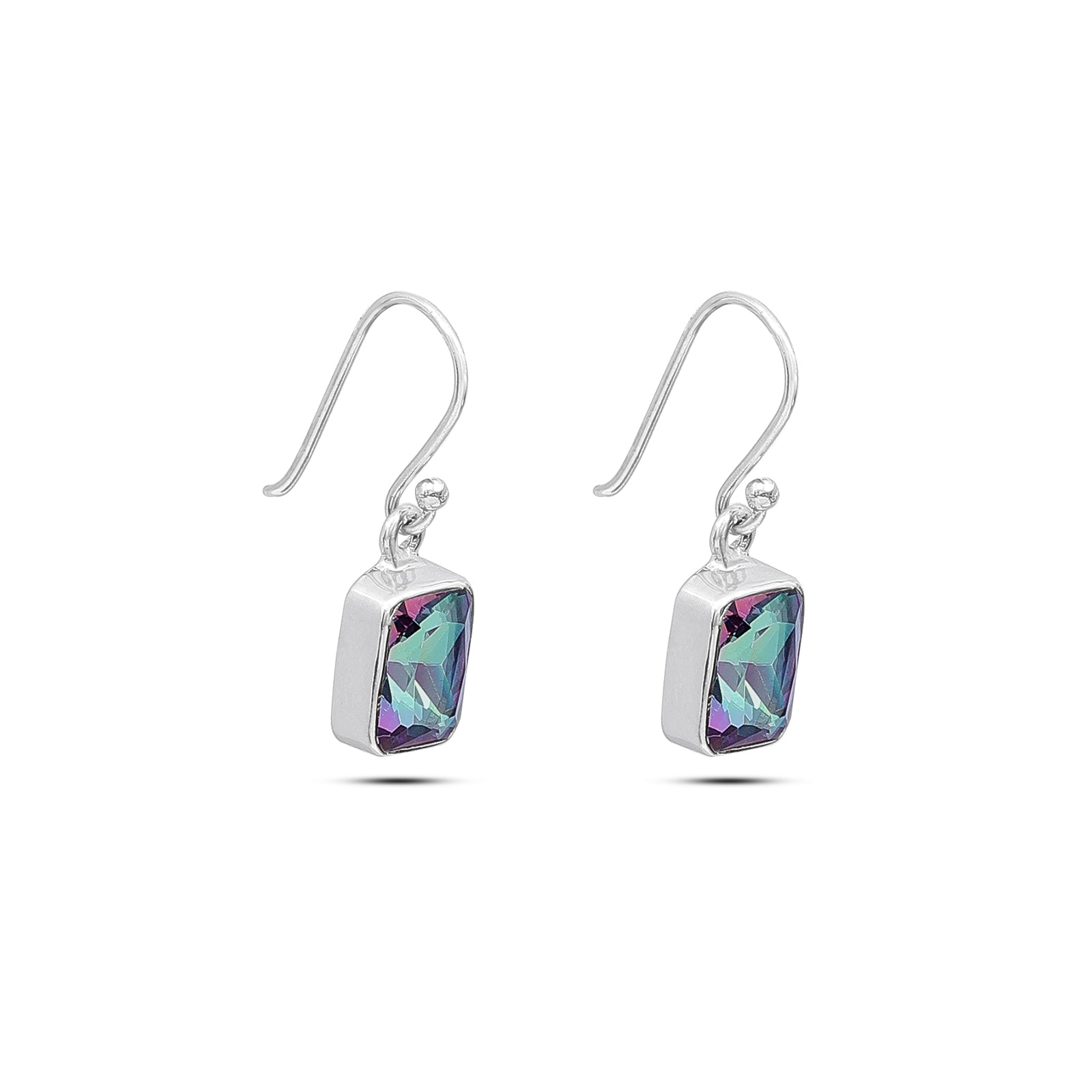 Uncategorized - Pure 925 Silver Earrings &#8211; Prism of Rainbow Radiance