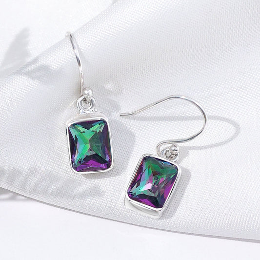 Uncategorized - Pure 925 Silver Earrings &#8211; Prism of Rainbow Radiance