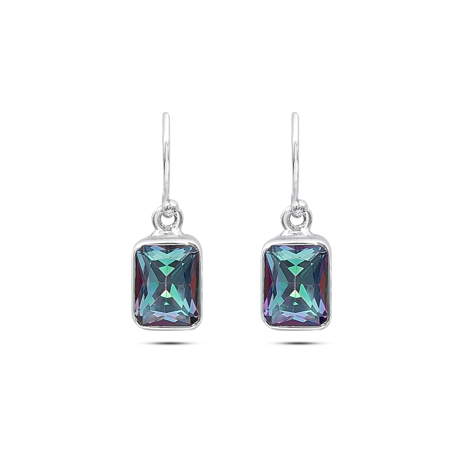 Uncategorized - Pure 925 Silver Earrings &#8211; Prism of Rainbow Radiance