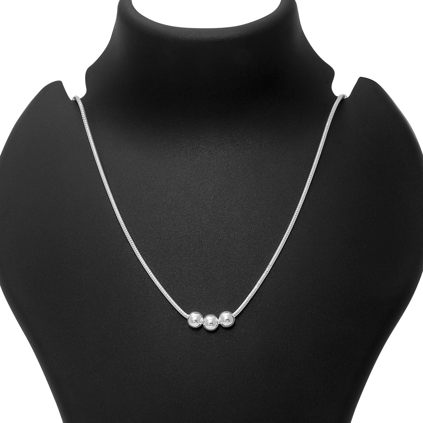 Uncategorized - Pure 925 Silver Necklace &#8211; Made of Silver Beads