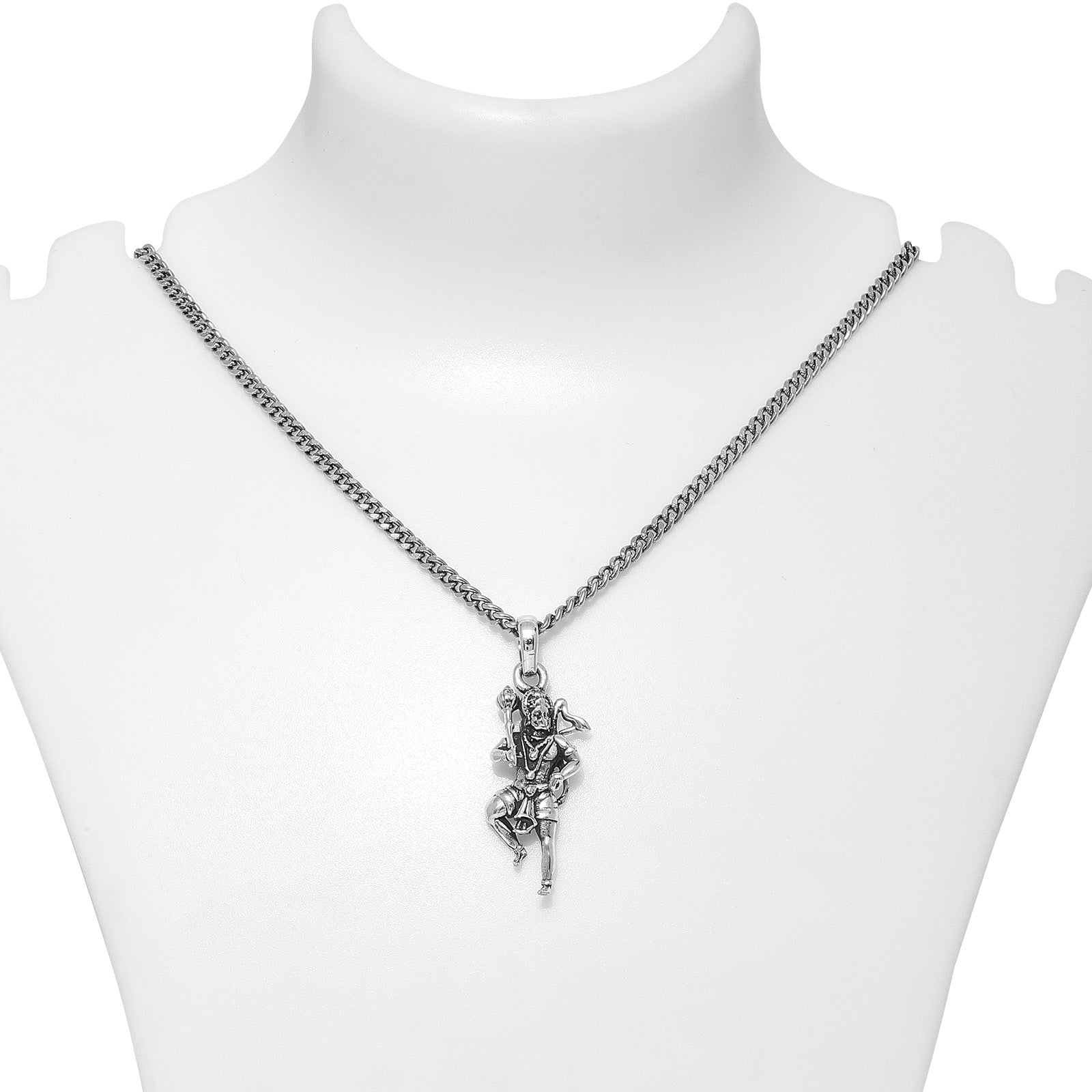 Silver Pendants - Pure 925 Silver Pendant &#8211; Hanuman Ji’s Mighty Blessing