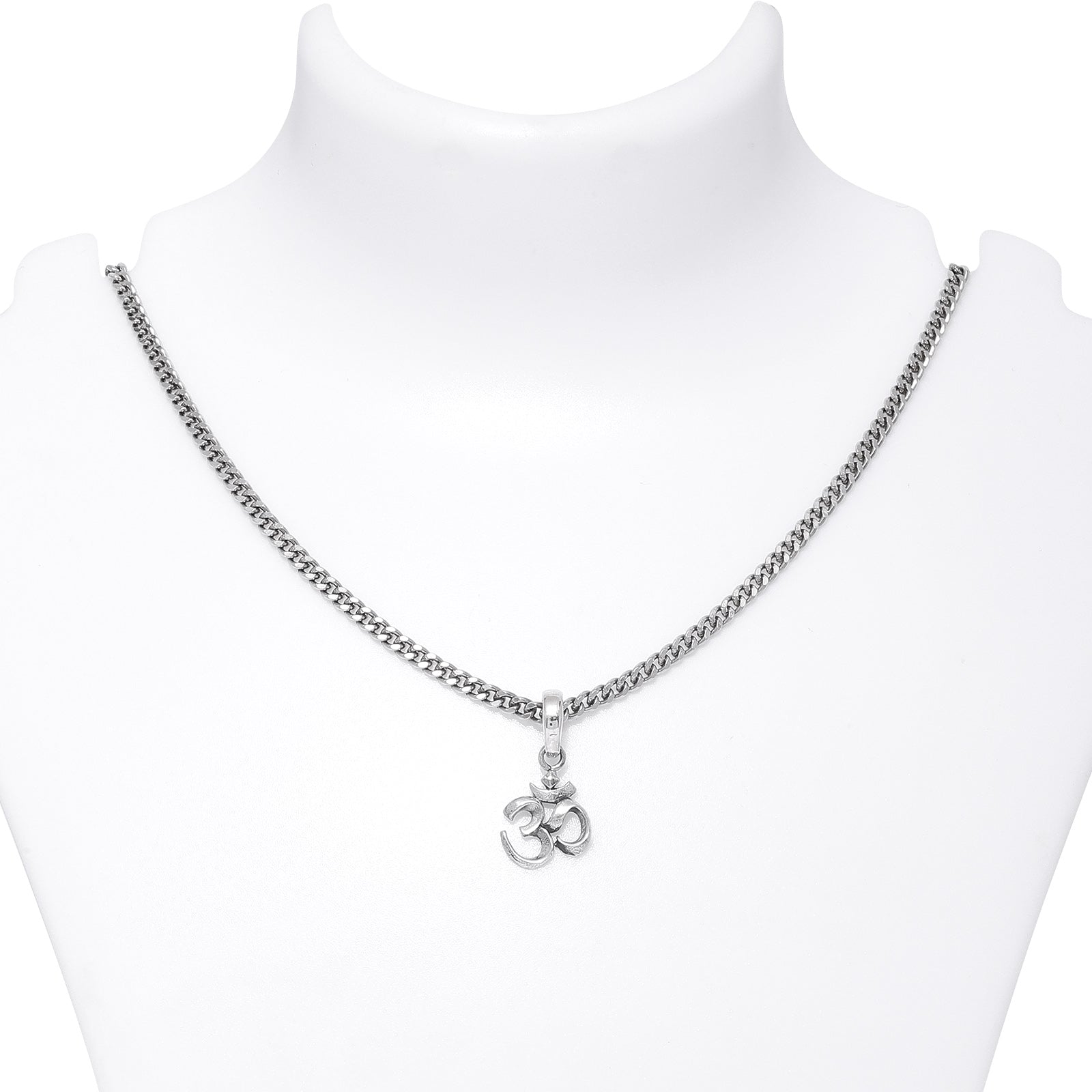 319 - Pure 925 Silver Pendant &#8211; Sacred Om Symbol Serenity