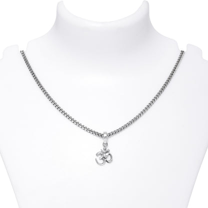 319 - Pure 925 Silver Pendant &#8211; Sacred Om Symbol Serenity