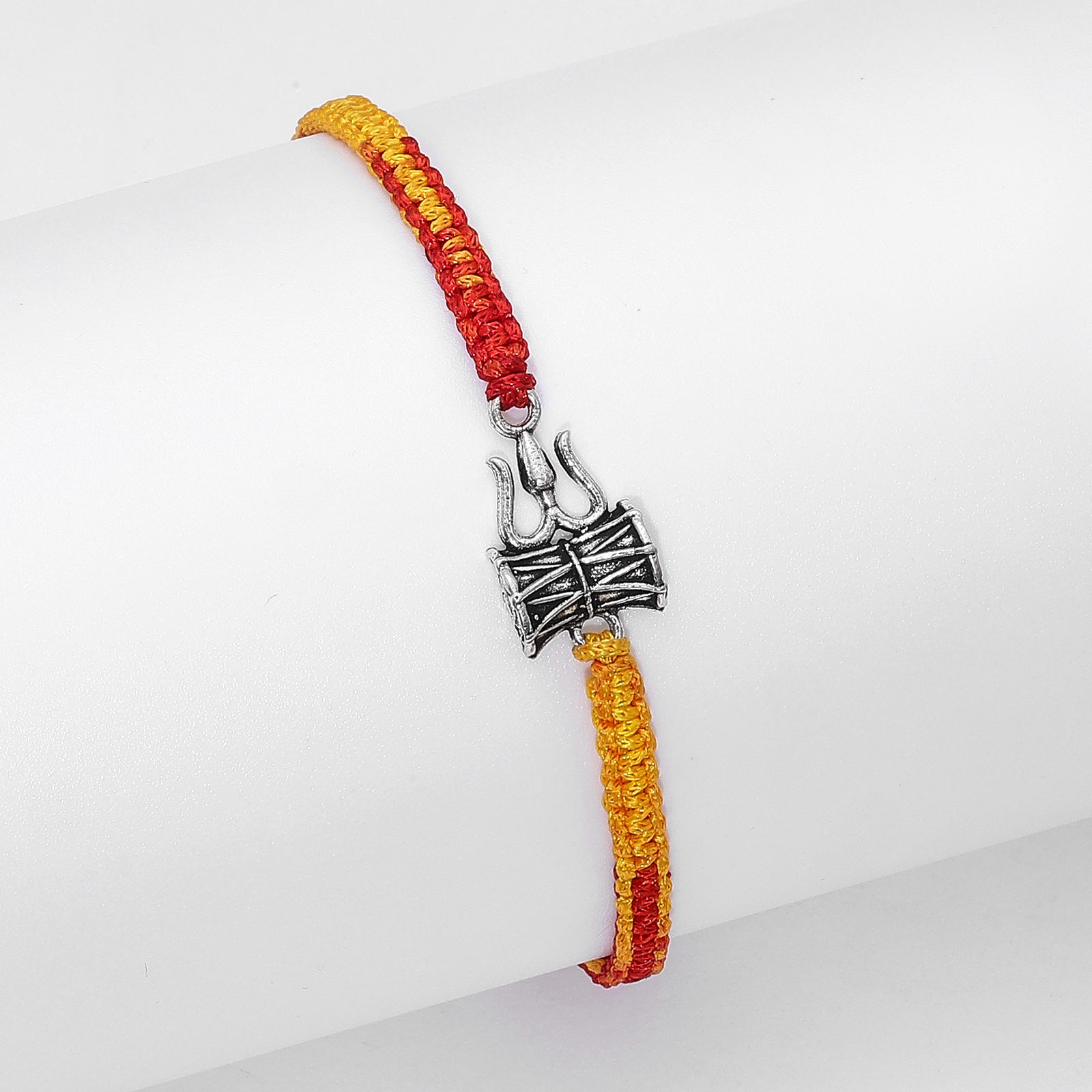 Pure 925 Silver Rakhi - Lord Shiva's Divine Damru - Tweov Jewels