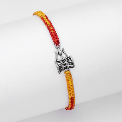 Pure 925 Silver Rakhi - Lord Shiva's Divine Damru - Tweov Jewels